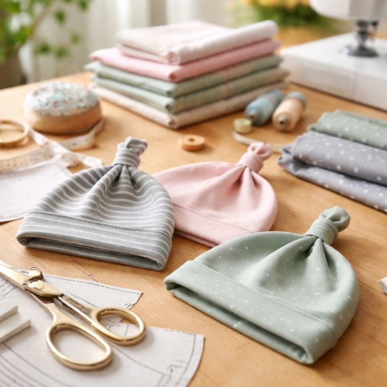 Bonnet en jersey pour bébé — Tutoriel simple et rapide (DIY By Lorr35)